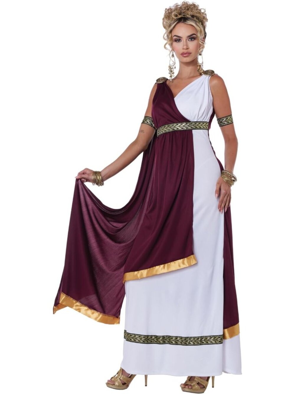 Elegant Roman Empress Costume for Women | Regal Dress & Accessories Set
